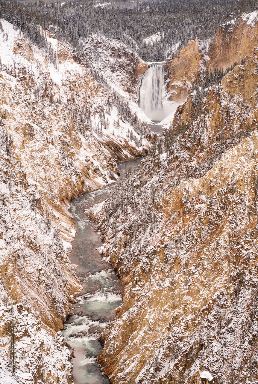 Snowy Grand Canyon of the Yellowstone