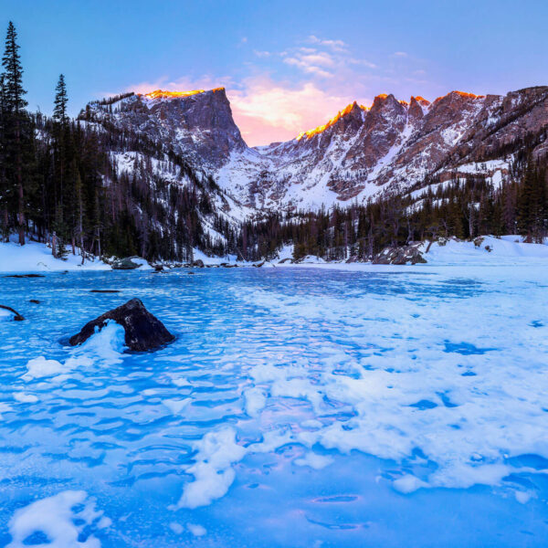 First Light of Winter, A Dream Lake Sunrise
